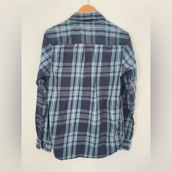 The North Face Shirt Mens Blue Plaid Long Sleeve Button Up Casual Size Small - Picture 7 of 9